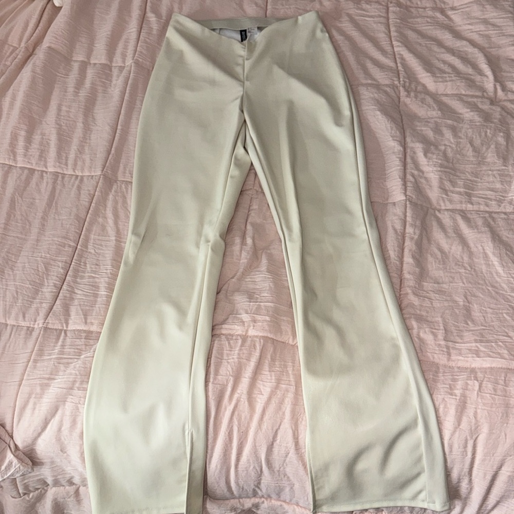 H&M Pleather High Rise Flare Pants